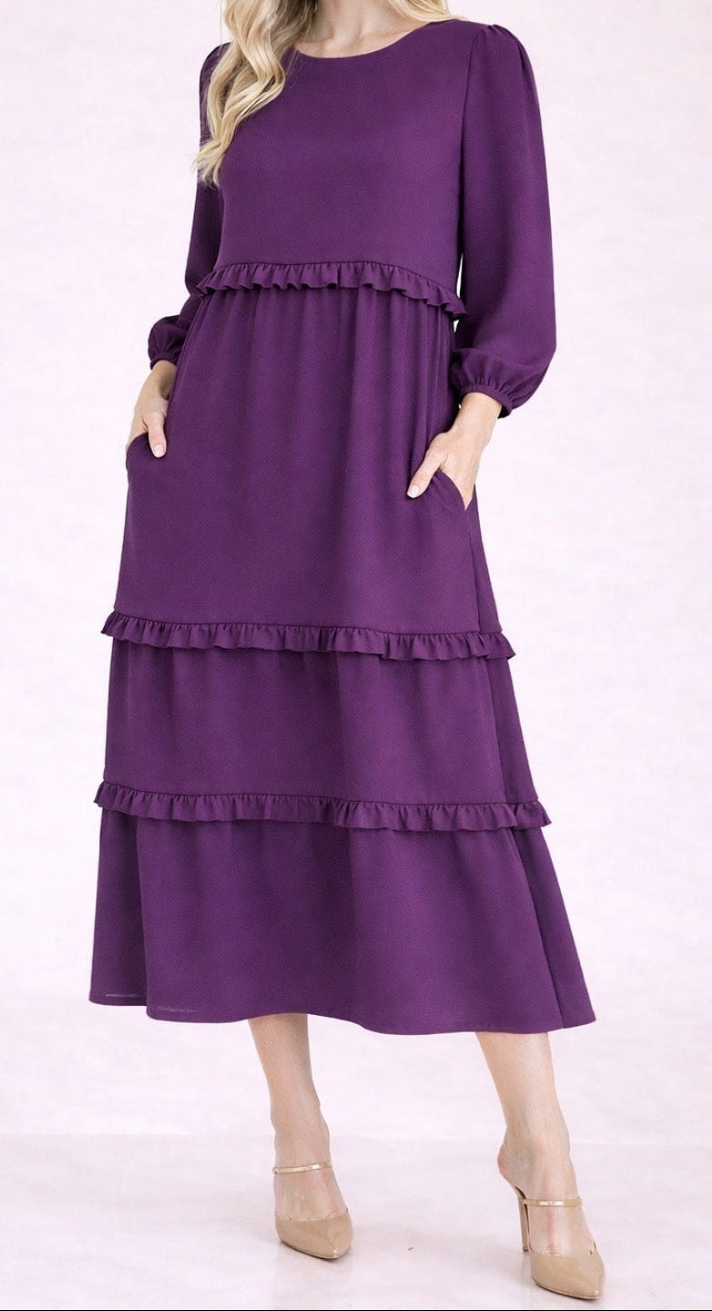 Everly Tiered Midi Dress