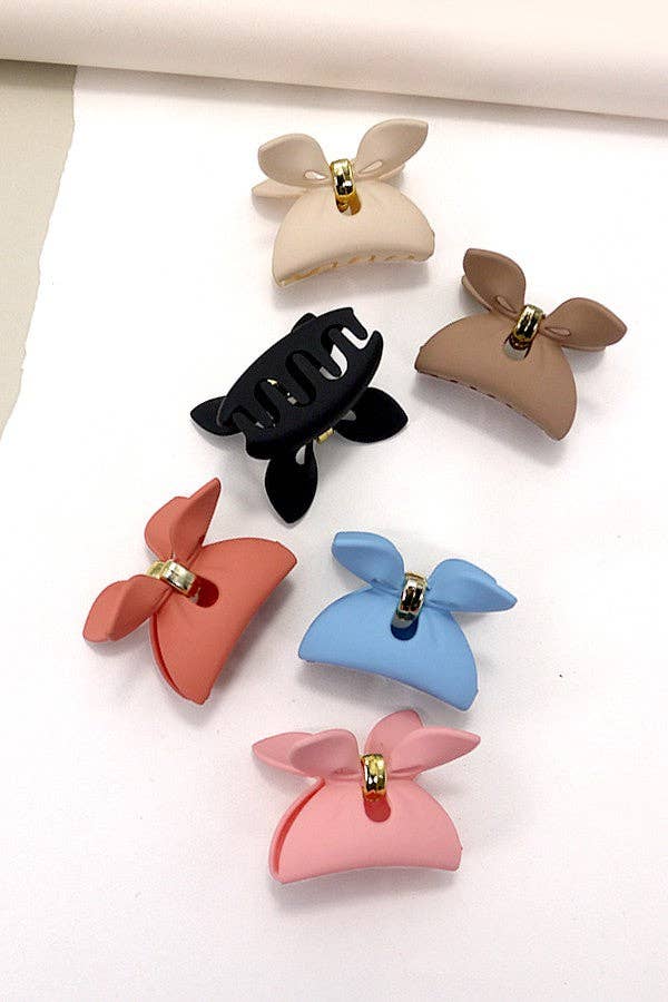 Matte Bow Hair Claw Clip