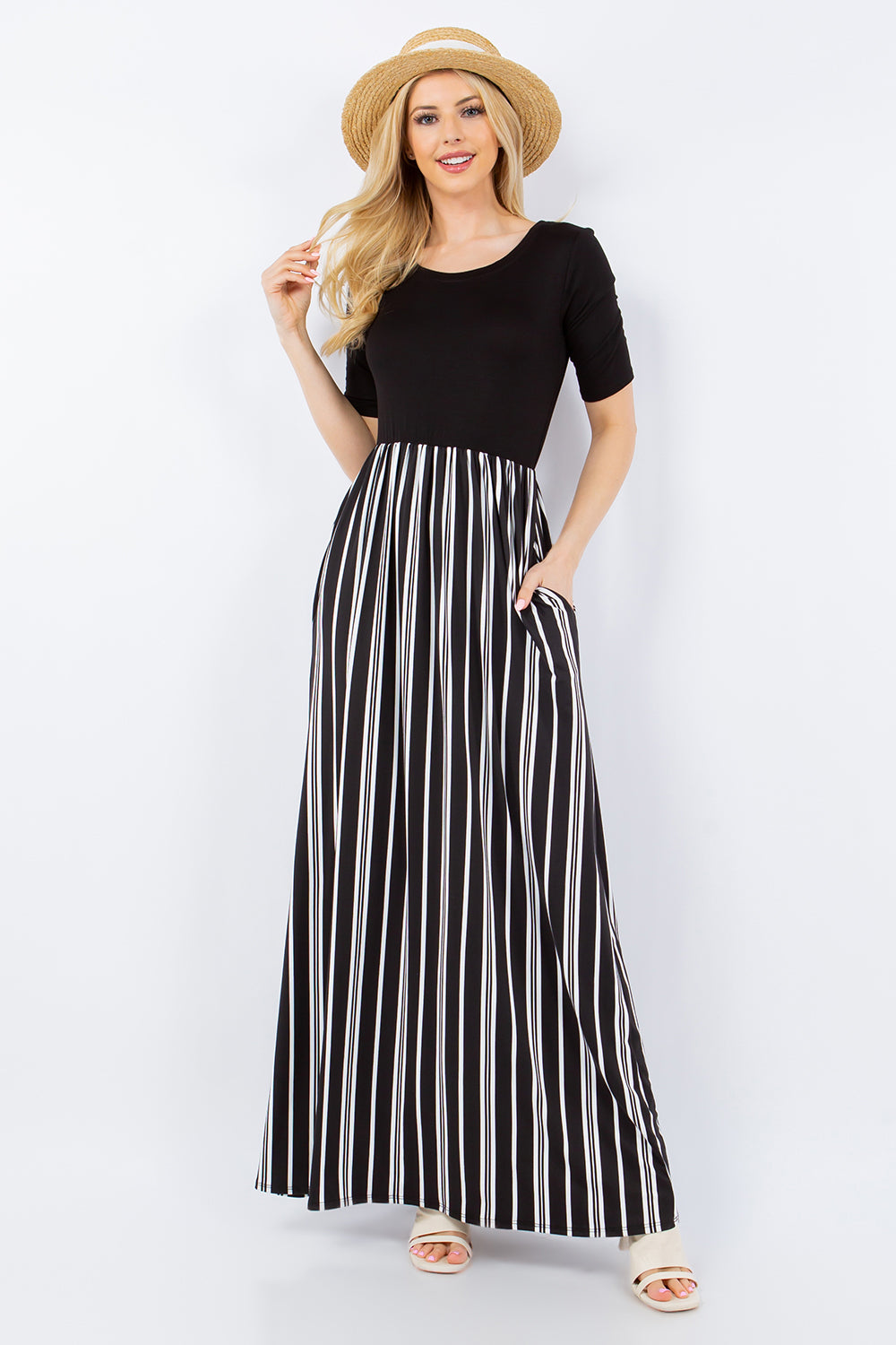 Modest Maxi Dress with Pockets