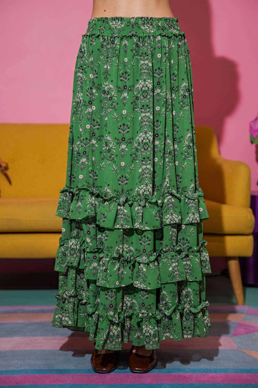 Garden Muse Tiered Maxi Skirt
