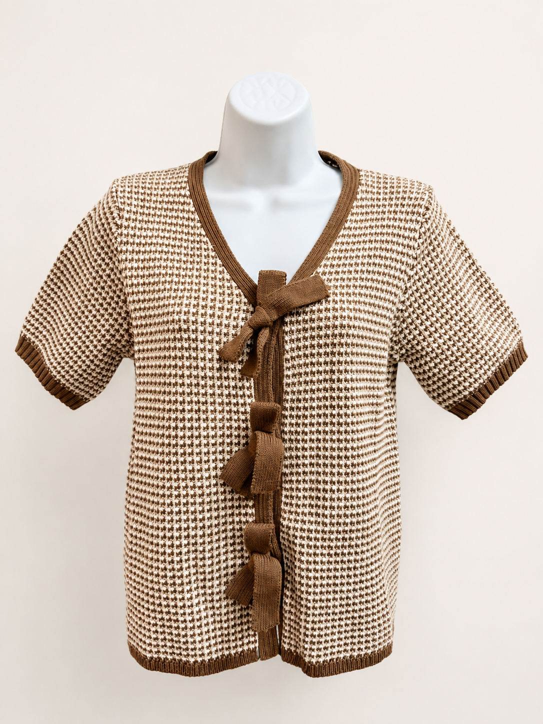 Cocoa & Cream Bow Cardigan