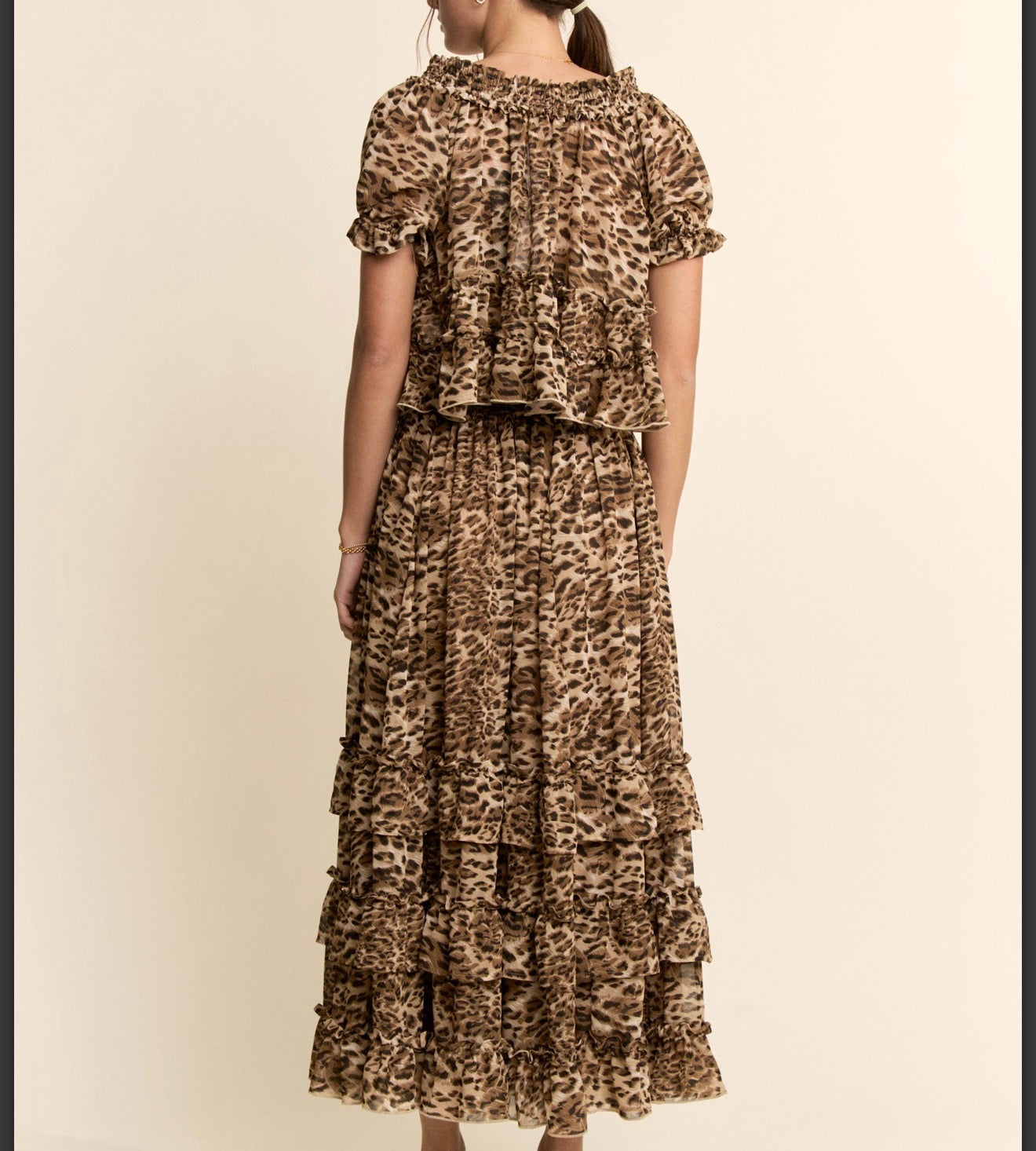 Wild Elegance Leopard Maxi Set