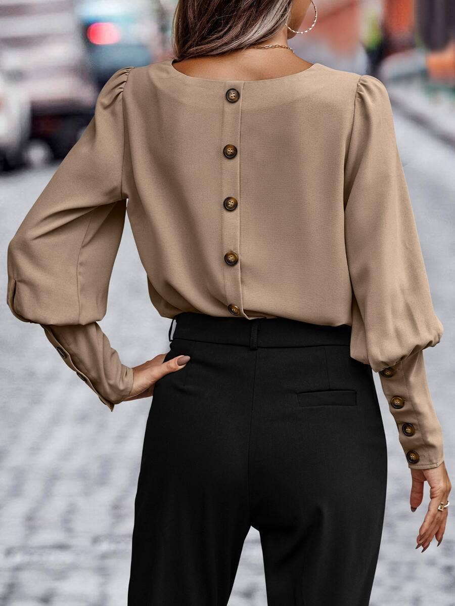 Elegant Coffee Dress Shirt