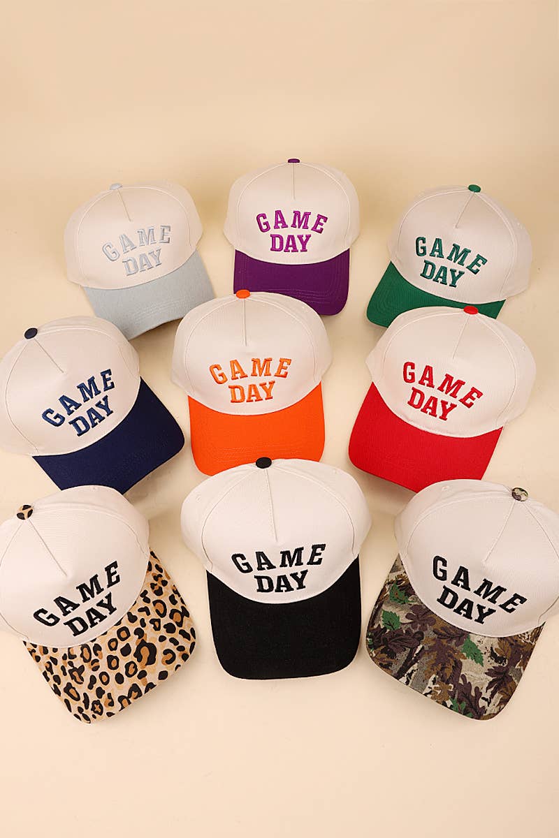 Game Day Two-tone Canvas Cotton Cap | Navy