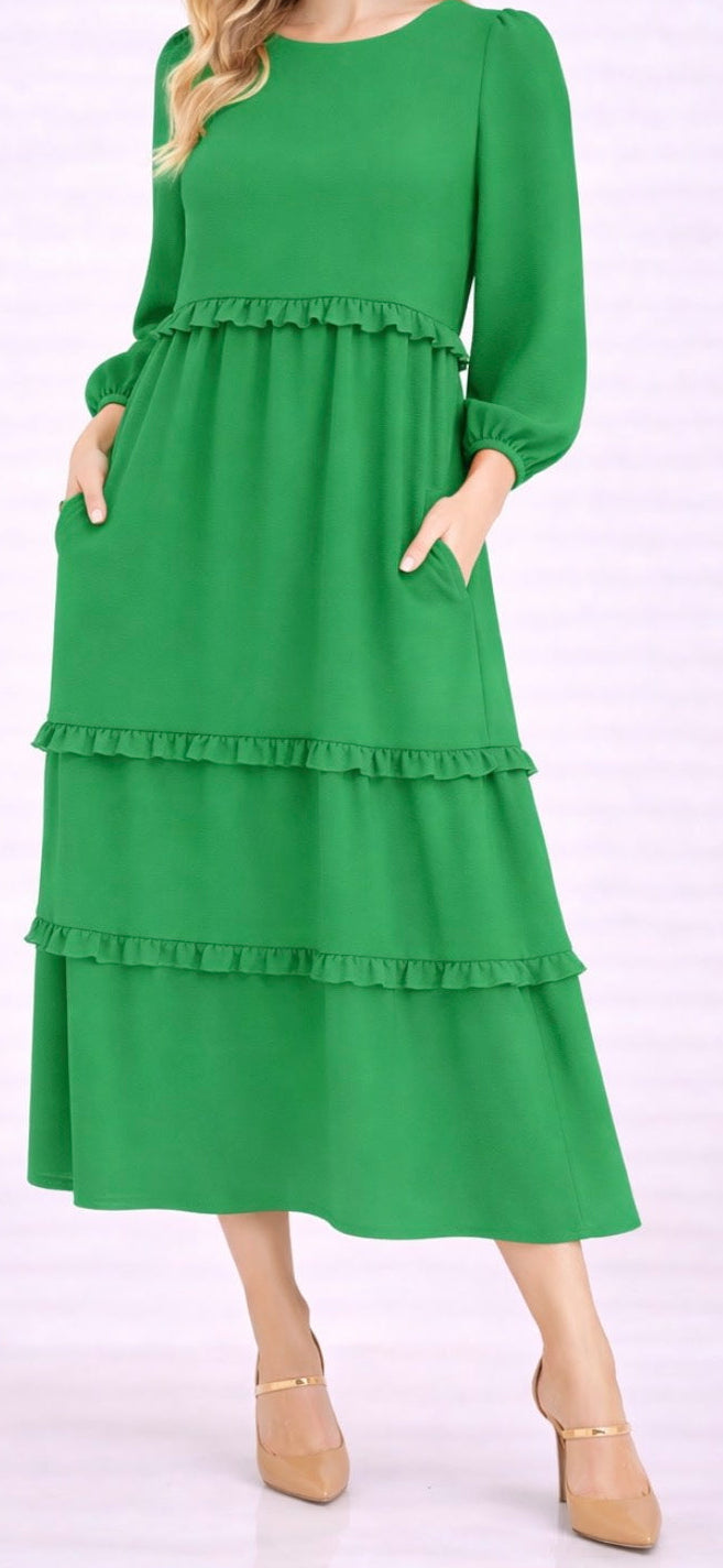 Everly Tiered Midi Dress