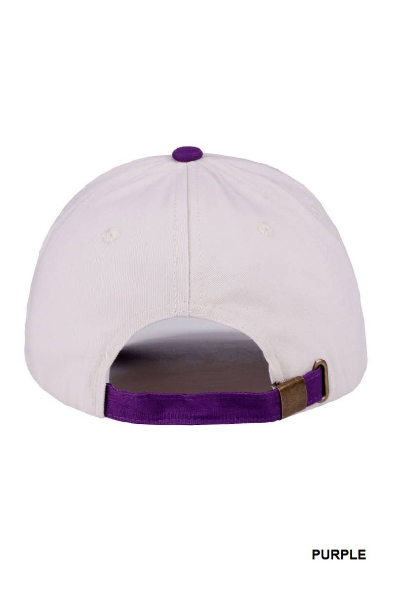 Game Day Two-tone Canvas Cotton Cap | Navy