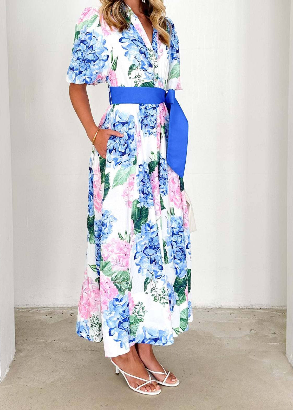Hydrangea Floral Dress