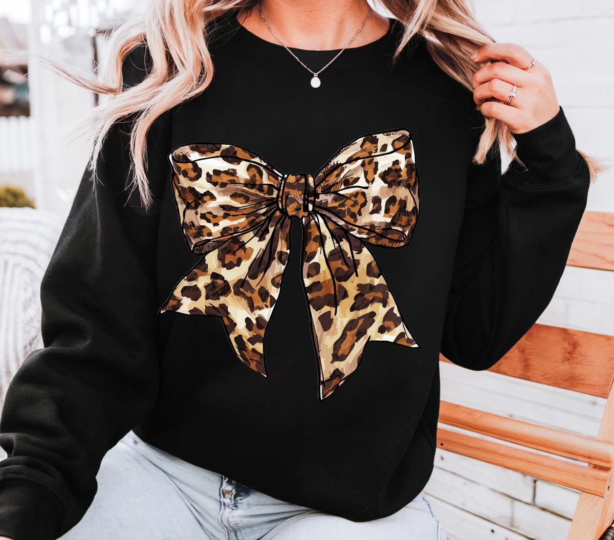 Leopard Bow Graphic Tee
