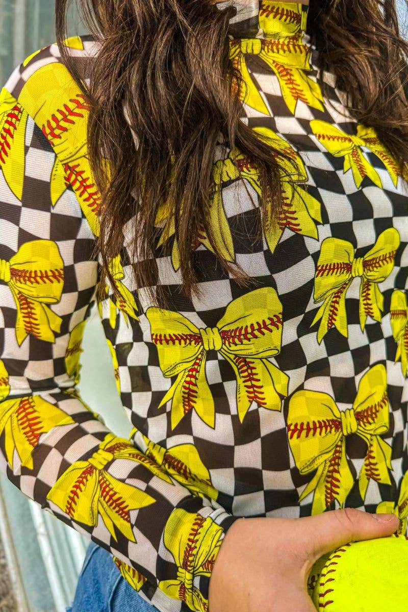 Softball Sweetheart Mesh Top