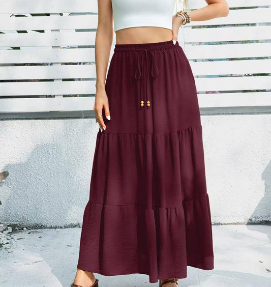Willow Trail Drawstring Maxi Skirt