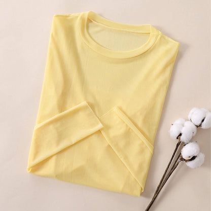 Candy Color Mesh Blouse