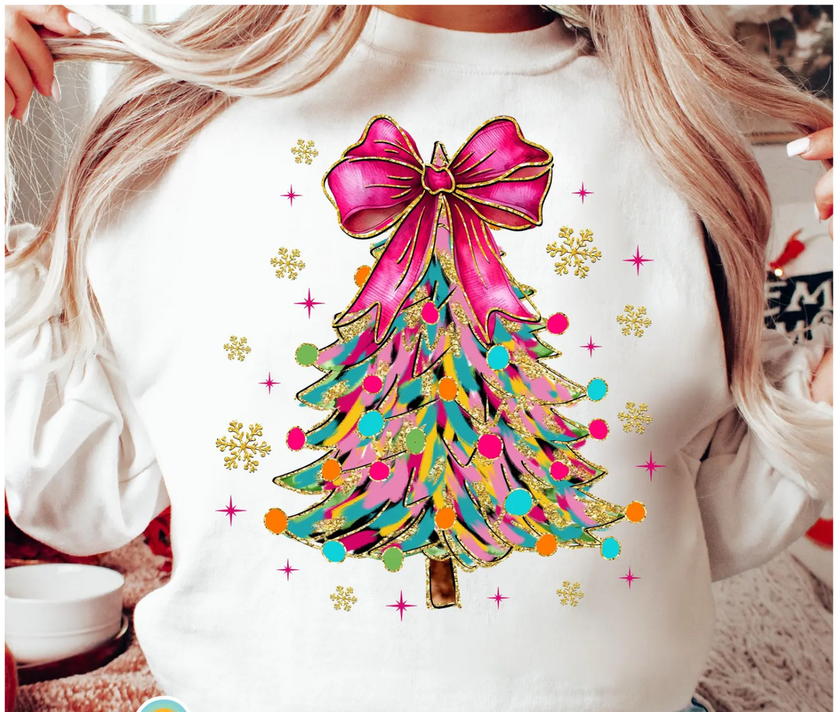 Watercolor Christmas Tree Graphic Tee