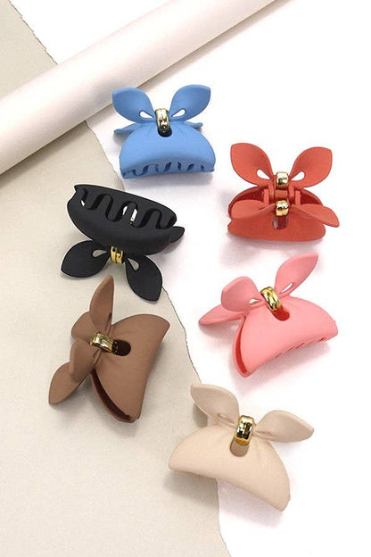 Matte Bow Hair Claw Clip