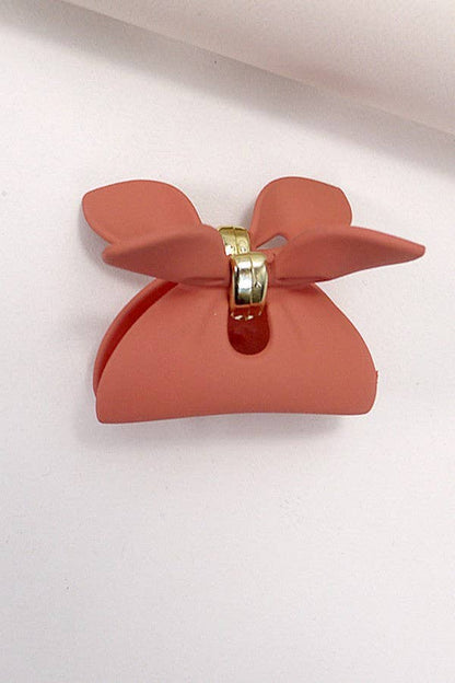 Matte Bow Hair Claw Clip