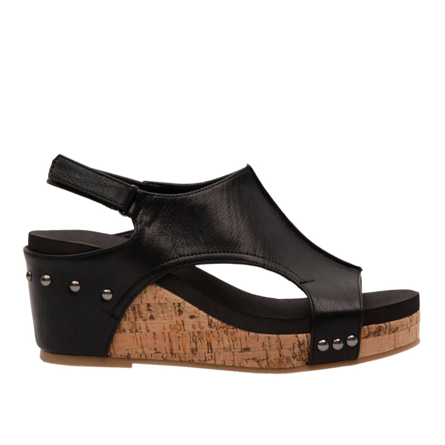 Hannah Peep Toe Cork Women Platform Sandal Velcro Slingback