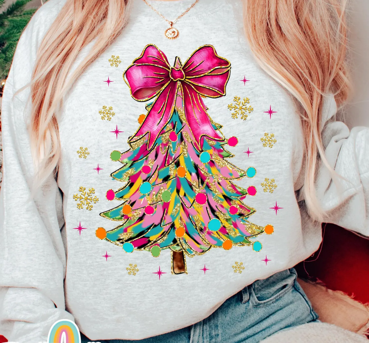 Watercolor Christmas Tree Graphic Tee
