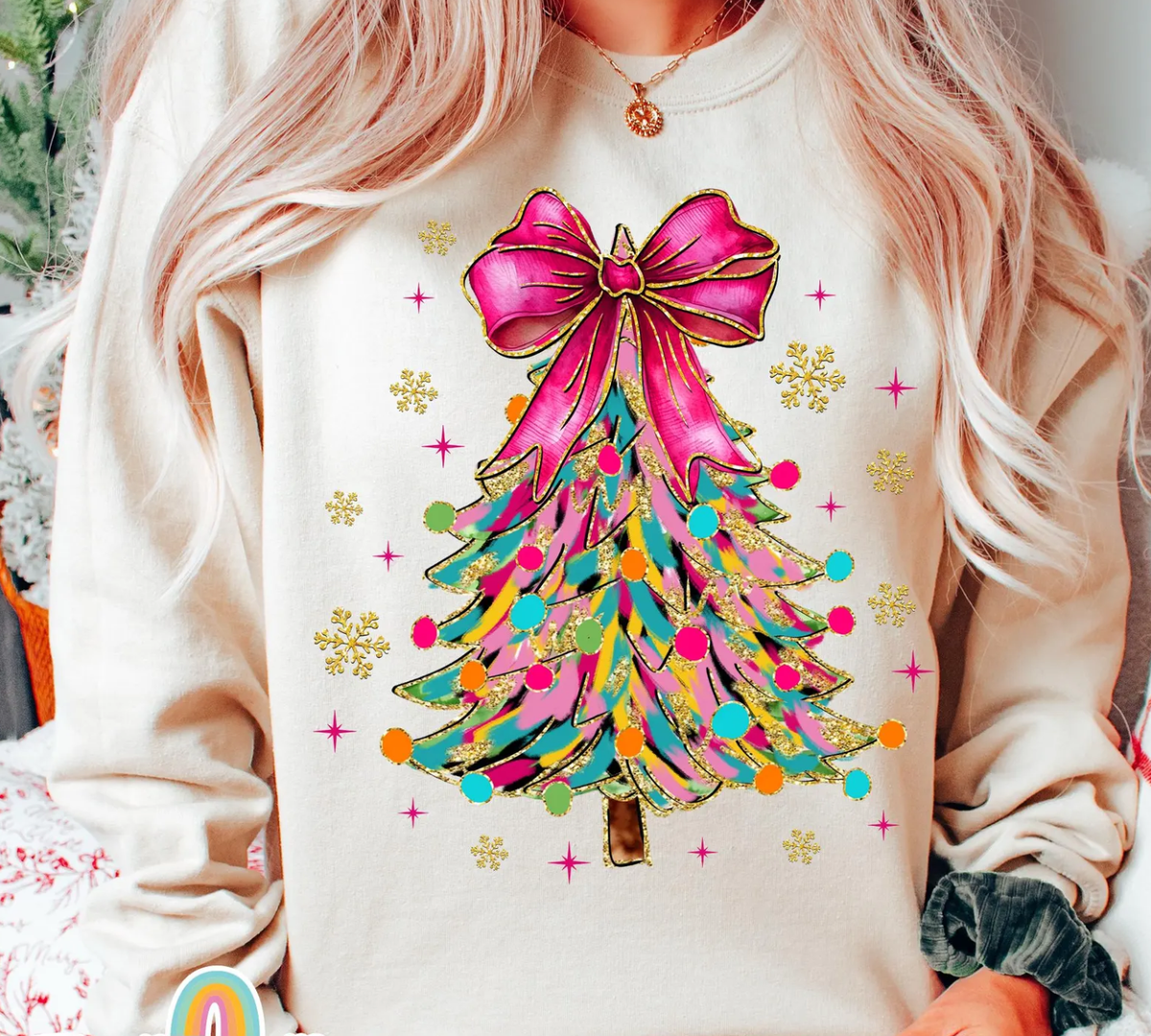 Watercolor Christmas Tree Graphic Tee