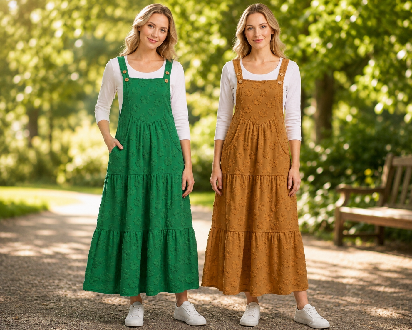 Bloom & Gather Tiered Overall Maxi Dress
