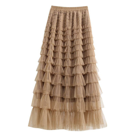 Brielle Ruffle Midi Skirt