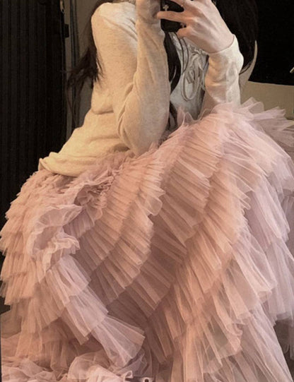 Brielle Ruffle Midi Skirt