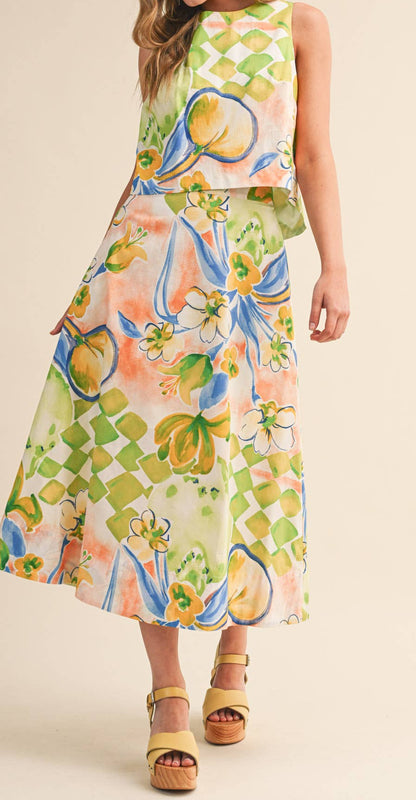 Citrus Bloom Midi Set