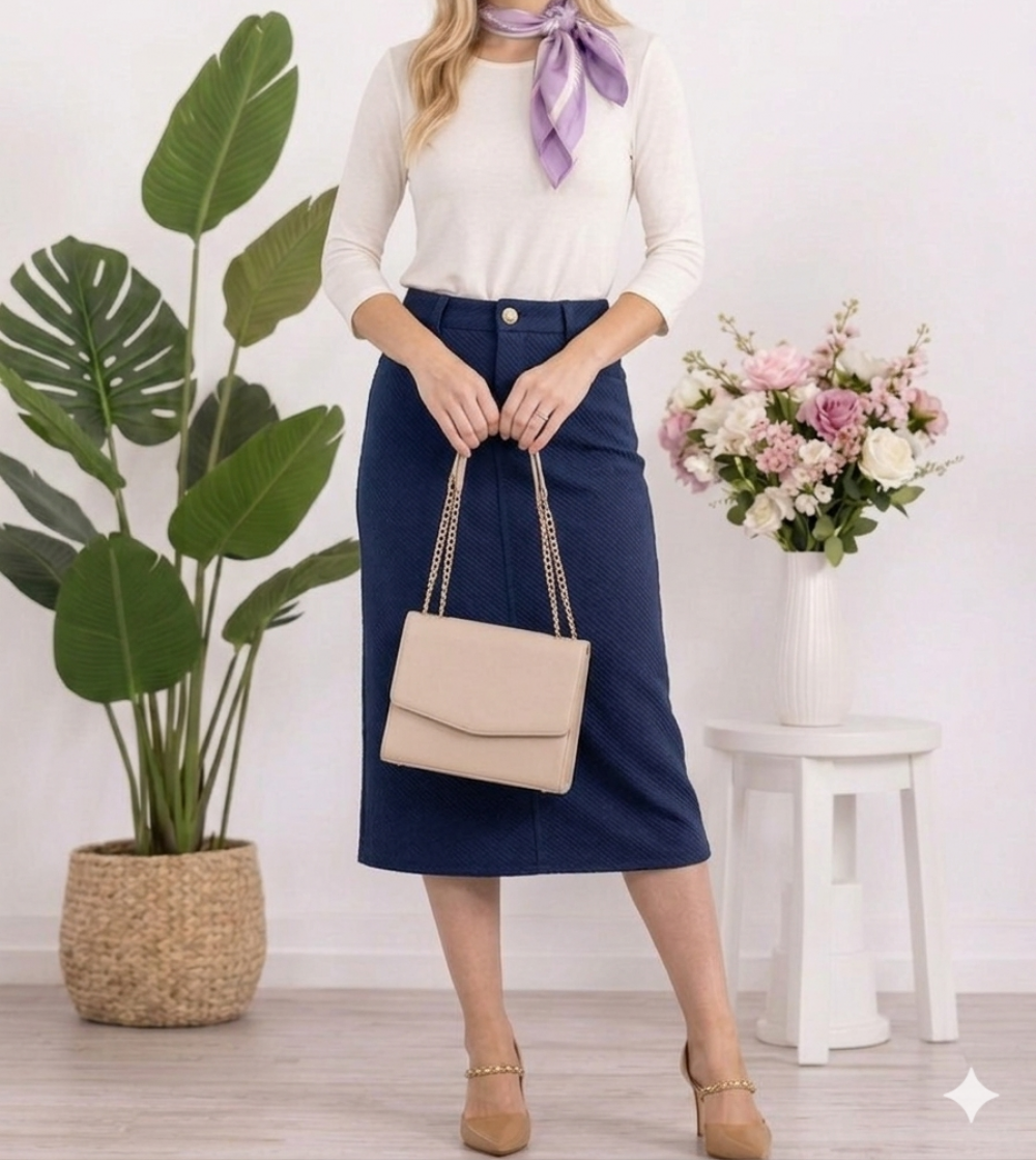 Classic Charm Midi Skirt