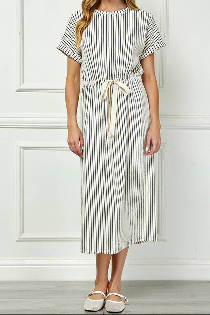 Coastal Charm Striped Midi Dress