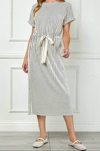 Coastal Charm Striped Midi Dress