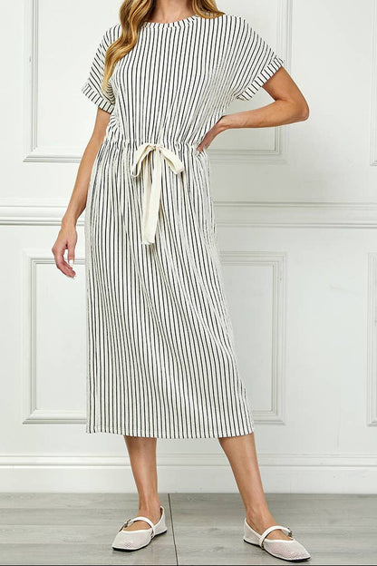 Coastal Charm Striped Midi Dress