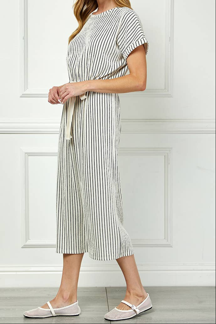 Coastal Charm Striped Midi Dress