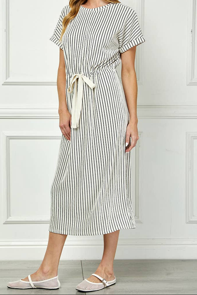 Coastal Charm Striped Midi Dress