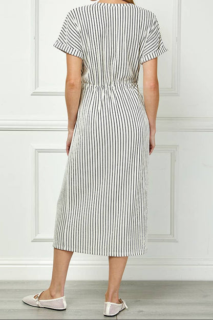 Coastal Charm Striped Midi Dress