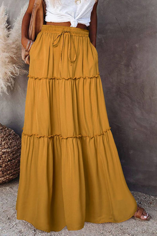 Countryside Charm Tiered Maxi Skirt