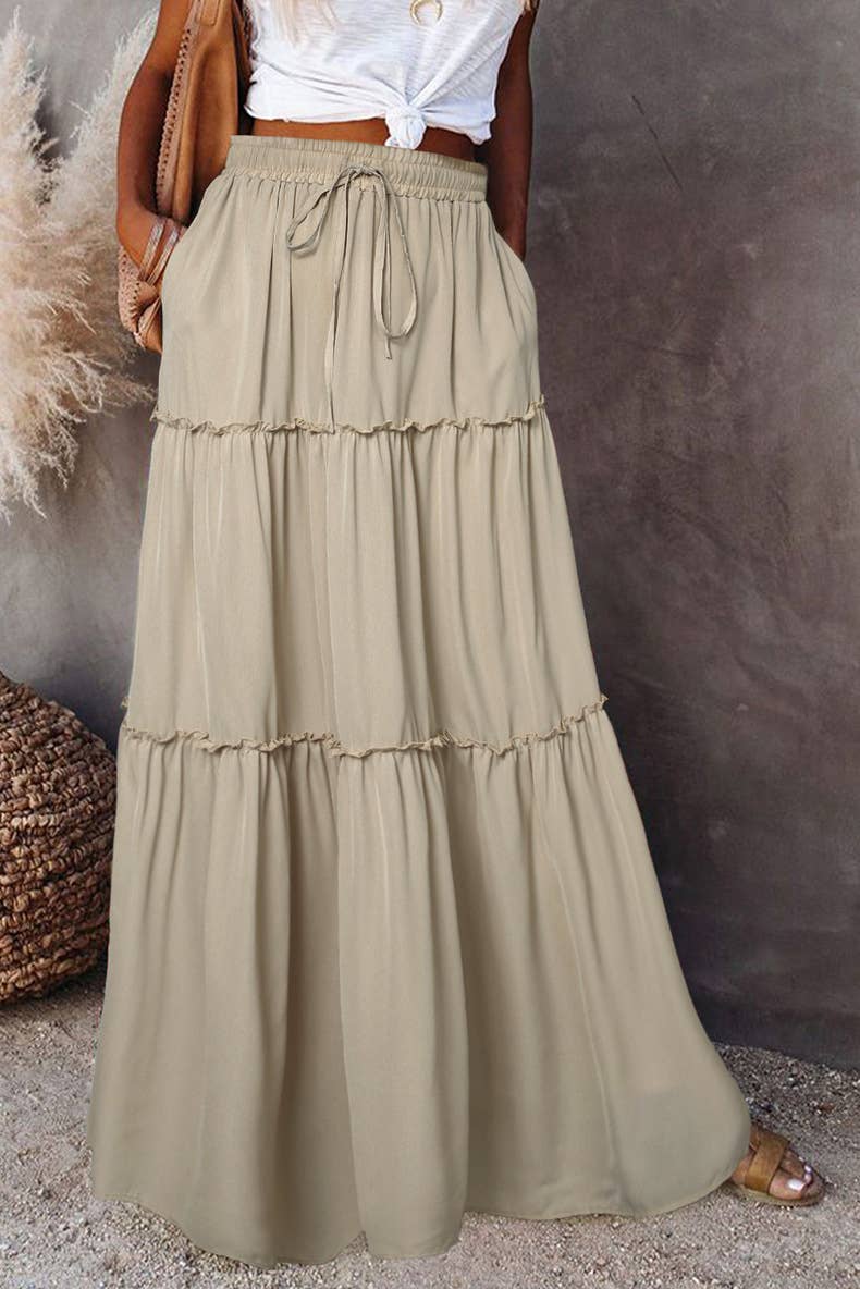 Countryside Charm Tiered Maxi Skirt
