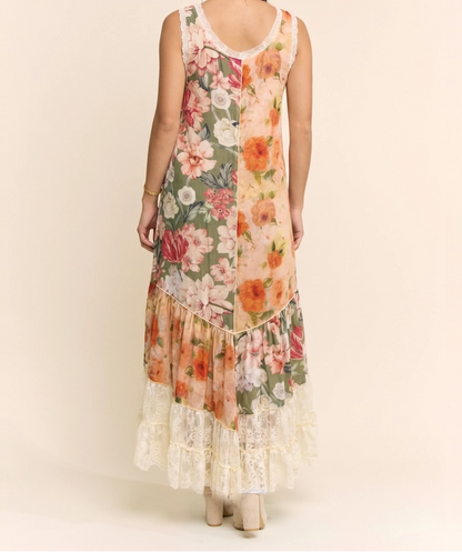 Tangerine Reverie Lace Dress