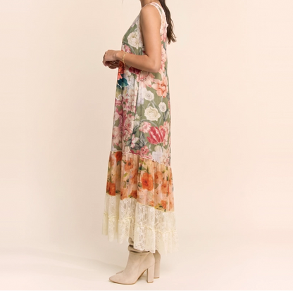Tangerine Reverie Lace Dress