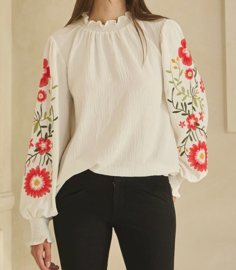 Embroidered Garden Blouse