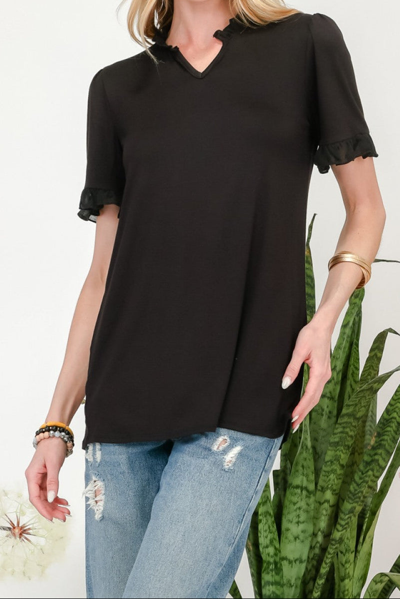 Graceful Layers Ruffle Sleeve Top