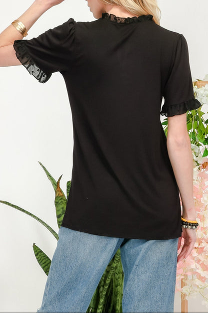 Graceful Layers Ruffle Sleeve Top