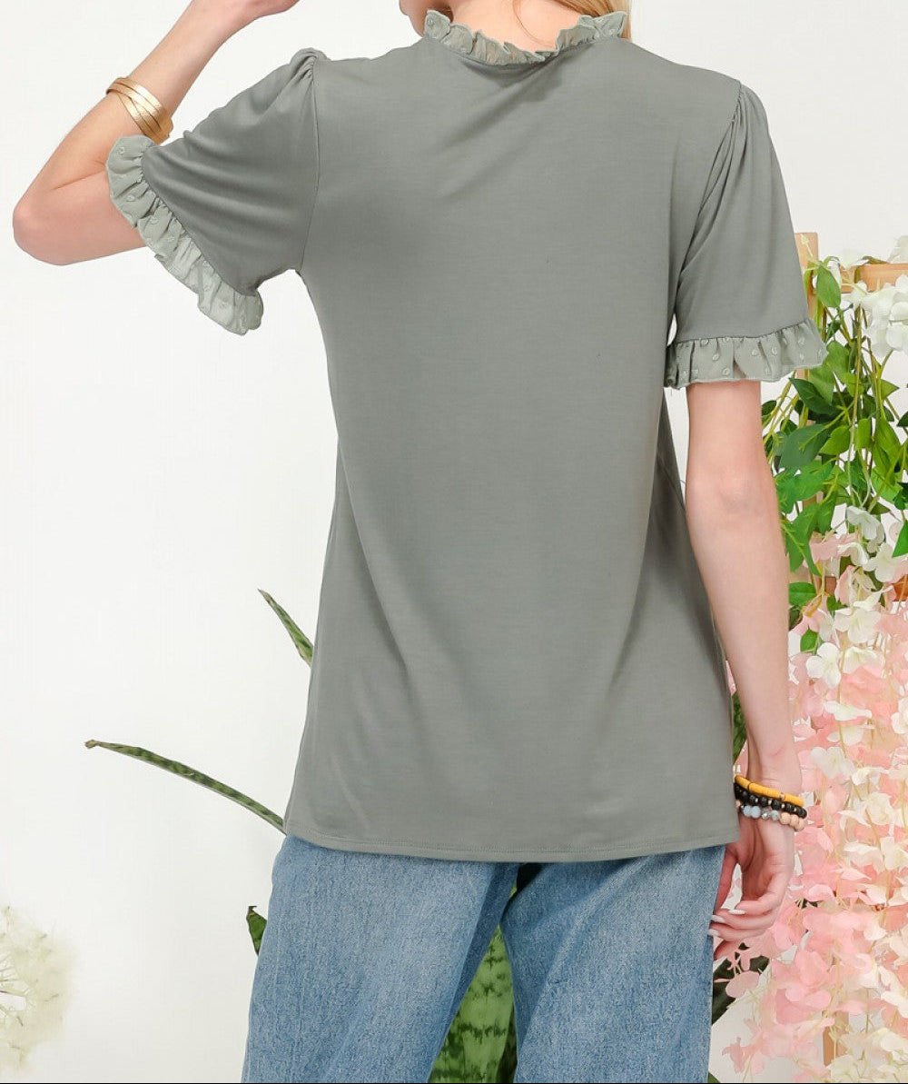 Graceful Layers Ruffle Sleeve Top