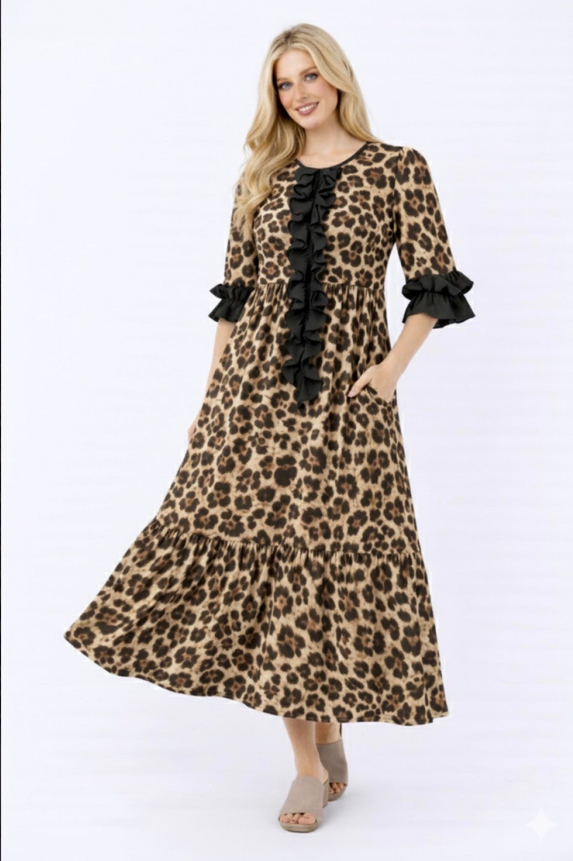 Ruffle Grace Midi