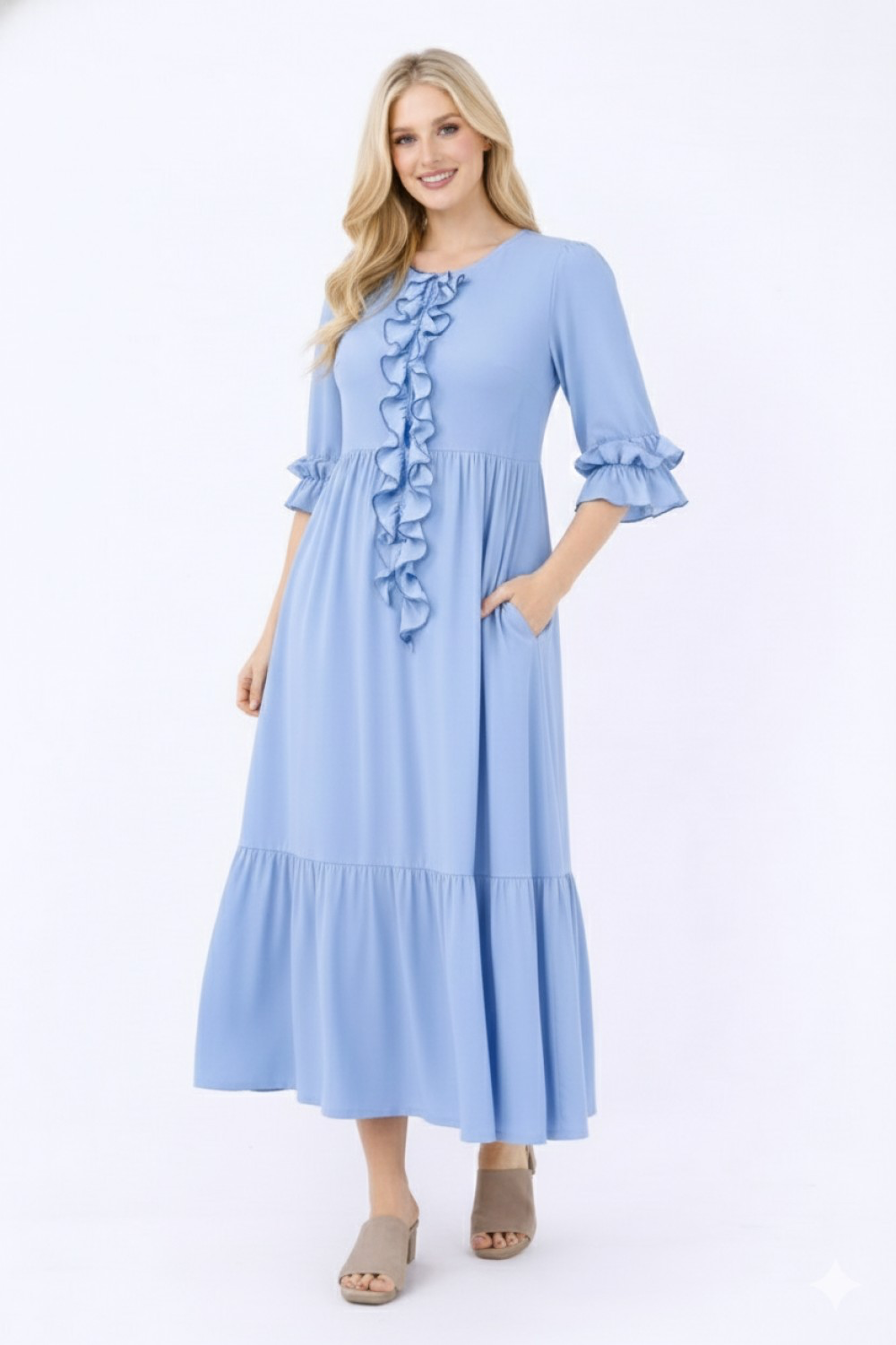 Ruffle Grace Midi