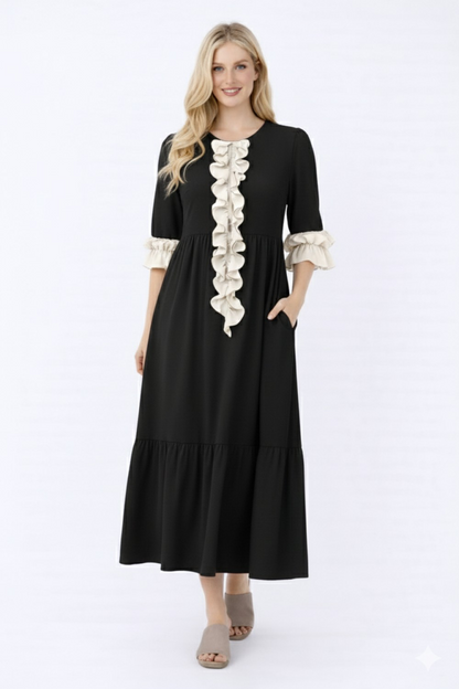 Ruffle Grace Midi