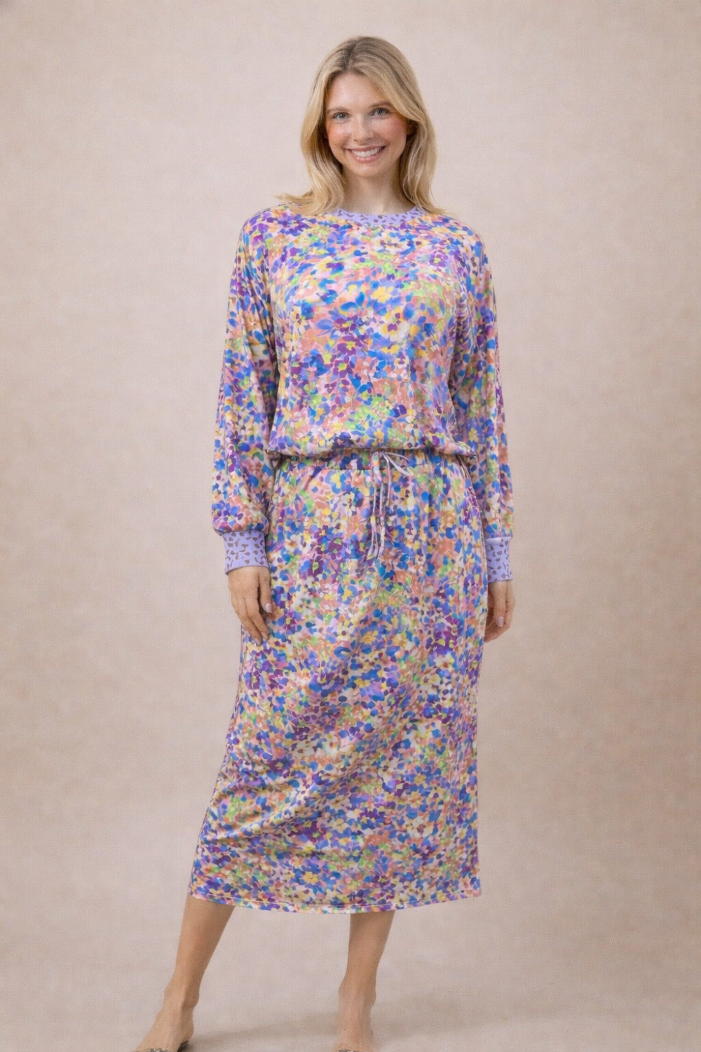 Effortless Grace Printed Knit Set