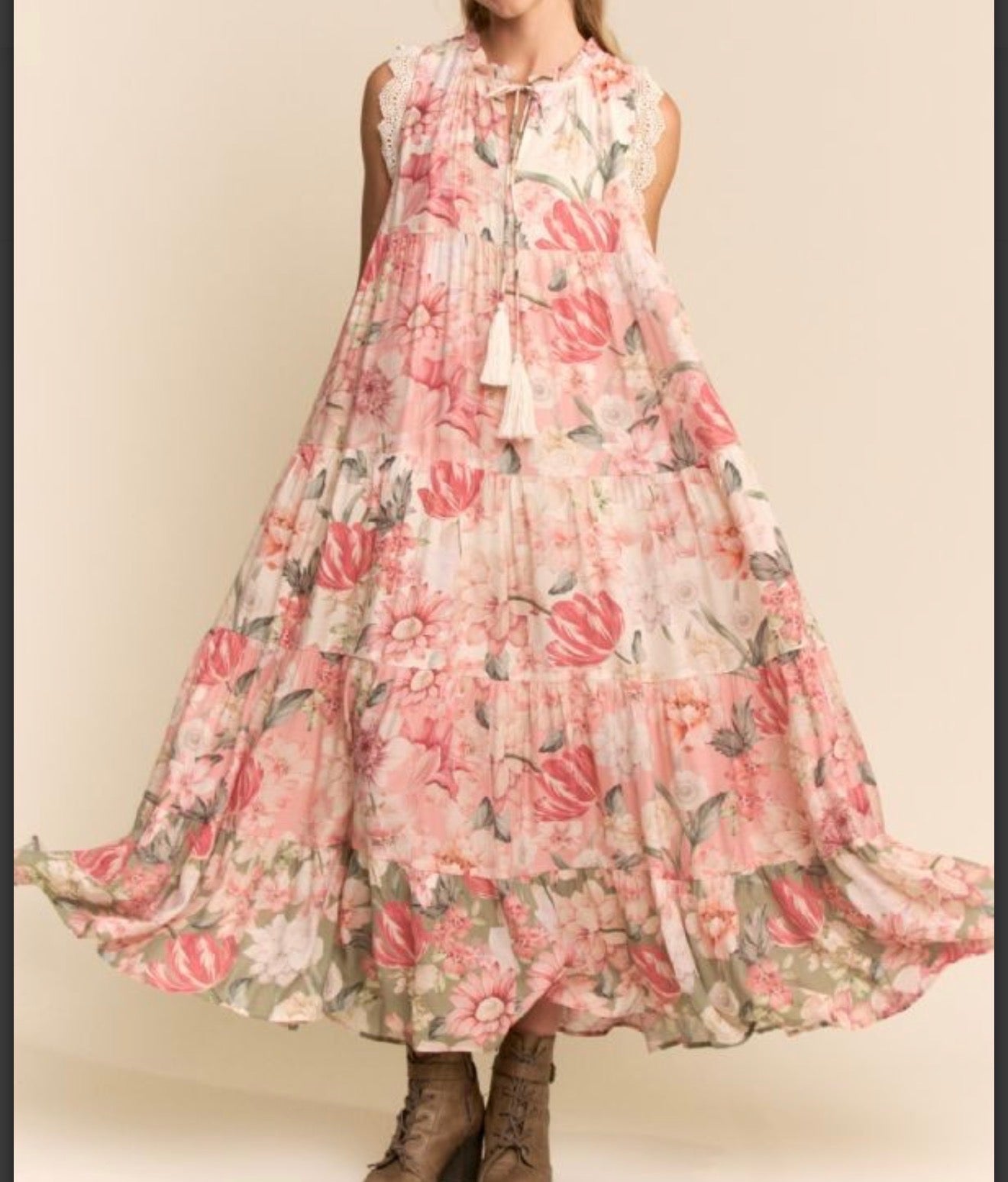 Garden Romance Floral Maxi Dress
