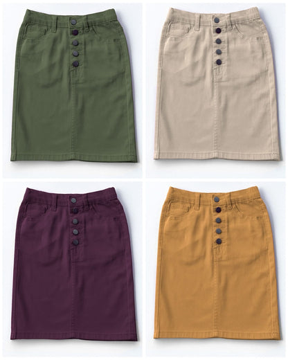 Bria Color Denim Skirts