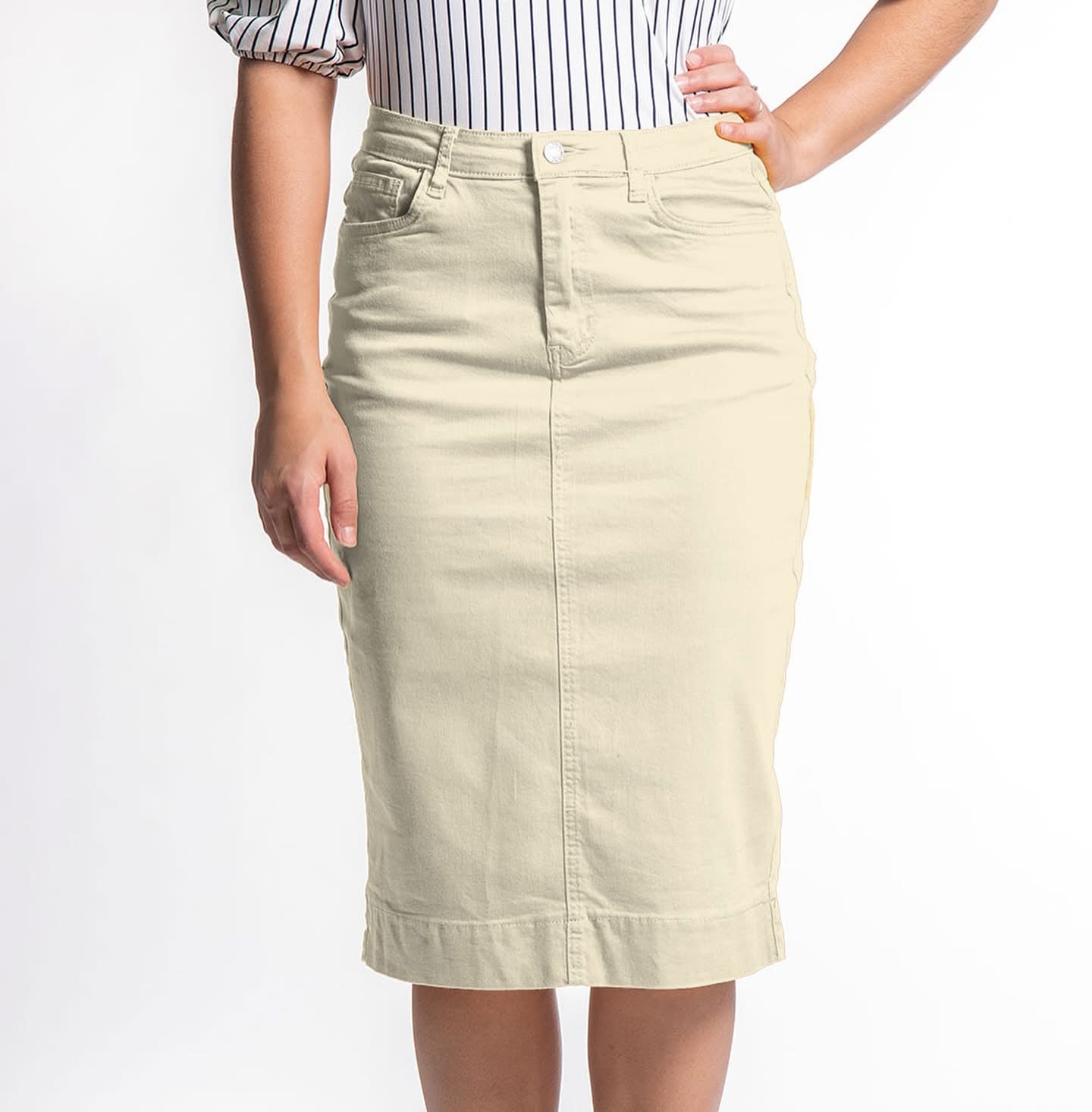 Elana Midi Denim Skirts
