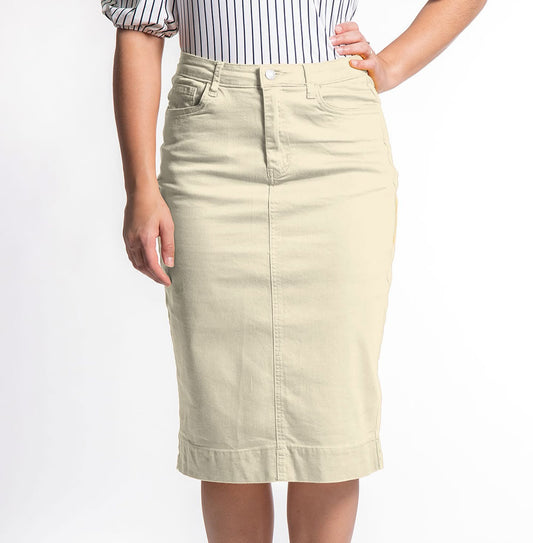 Elana Midi Denim Skirts