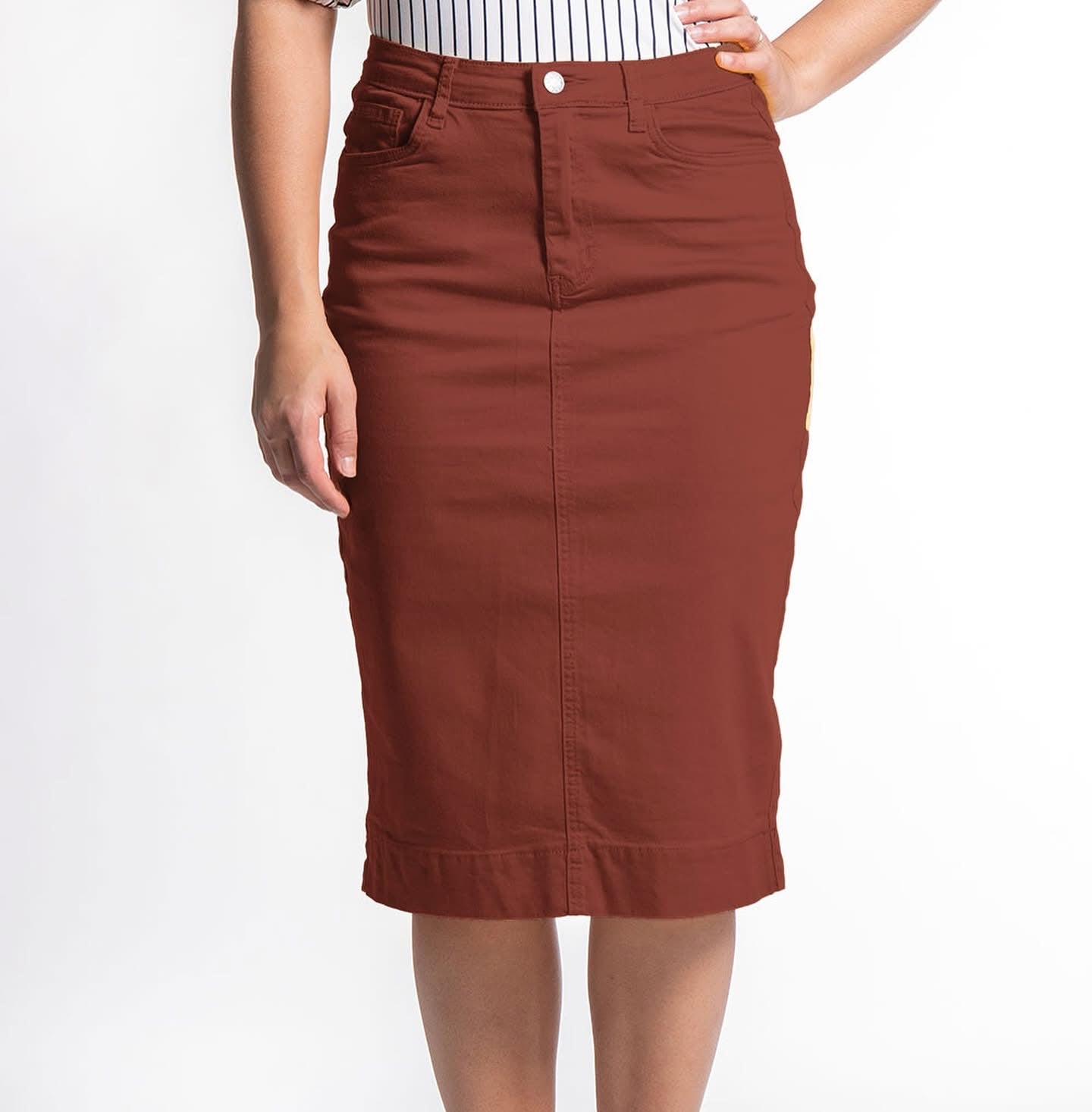 Elana Midi Denim Skirts