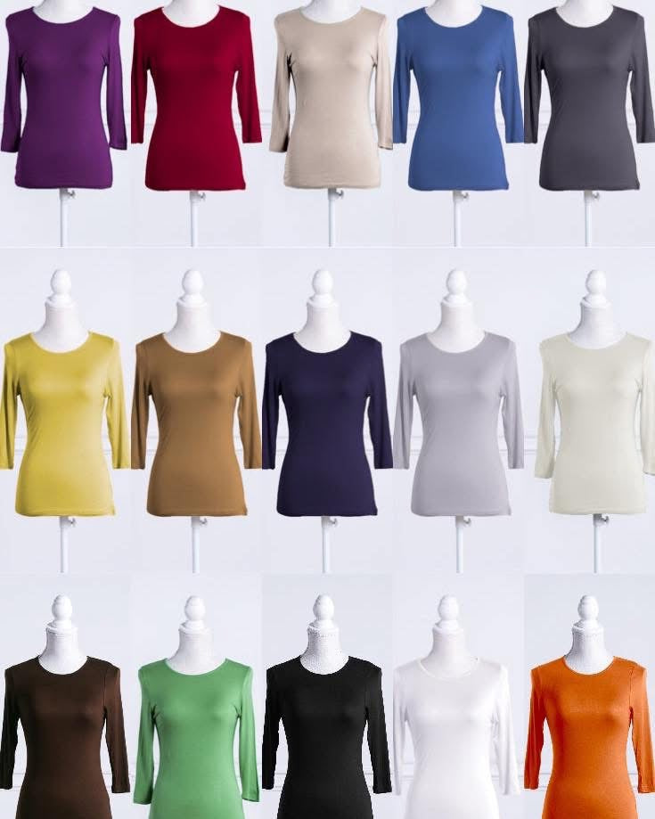 Layering Tees | 3/4 Sleeve